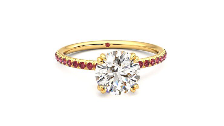 Taylor & Hart Damson Round Engagement Ring 360 degree image 2