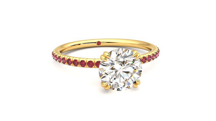 Taylor & Hart Damson Round Engagement Ring 360 degree image 3