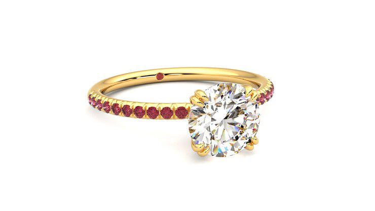 Taylor & Hart Damson Round Engagement Ring 360 degree image 4
