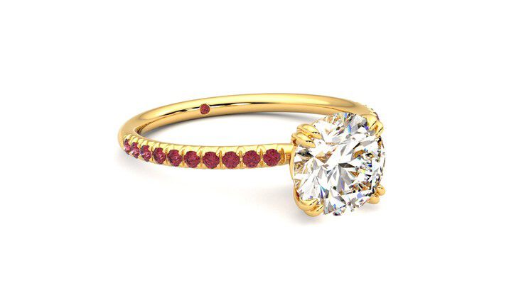 Taylor & Hart Damson Round Engagement Ring 360 degree image 5
