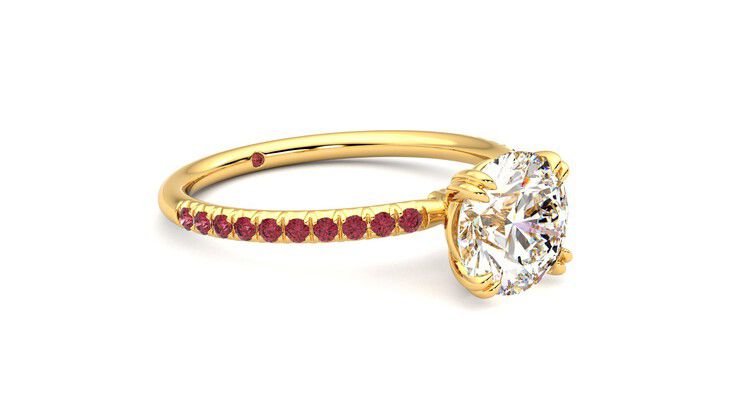 Taylor & Hart Damson Round Engagement Ring 360 degree image 6
