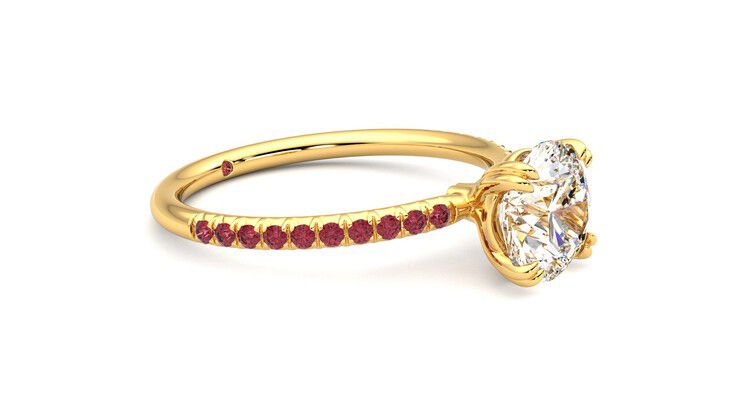 Taylor & Hart Damson Round Engagement Ring 360 degree image 7
