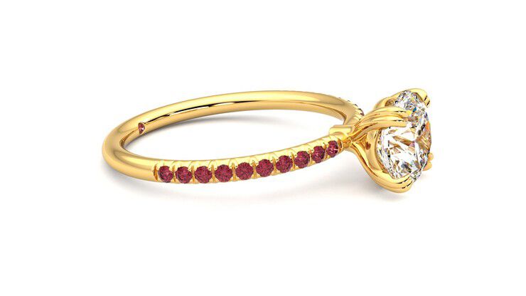 Taylor & Hart Damson Round Engagement Ring 360 degree image 8
