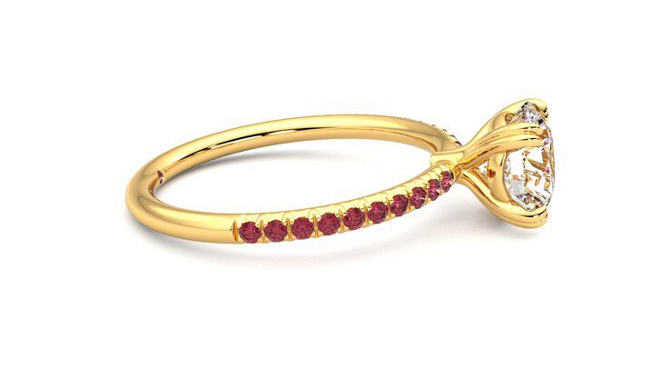 Taylor & Hart Damson Round Engagement Ring 360 degree image 9