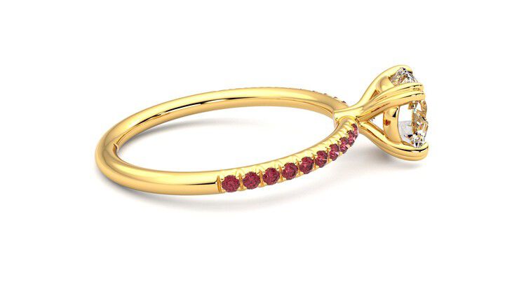 Taylor & Hart Damson Round Engagement Ring 360 degree image 10