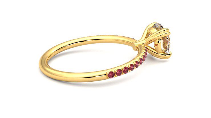 Taylor & Hart Damson Round Engagement Ring 360 degree image 11