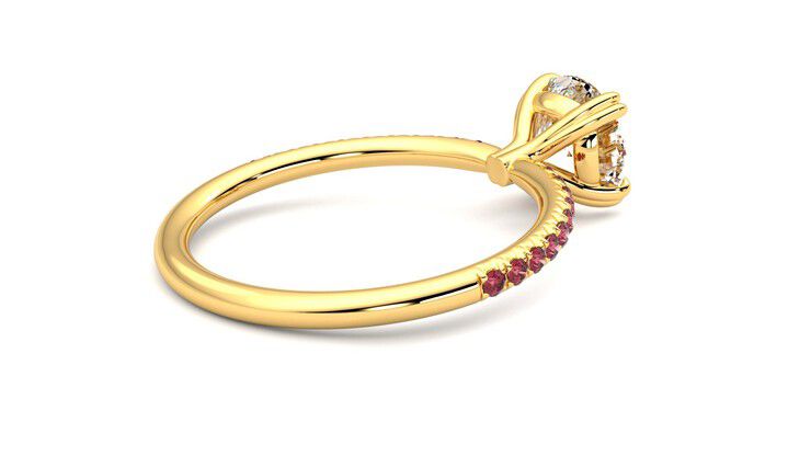 Taylor & Hart Damson Round Engagement Ring 360 degree image 12