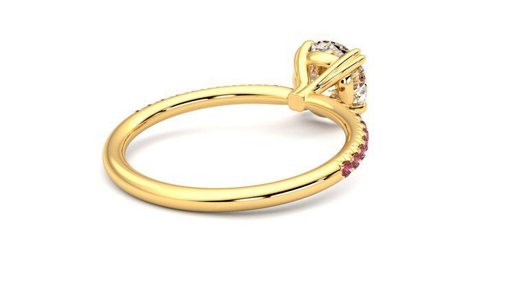 Taylor & Hart Damson Round Engagement Ring 360 degree image 13