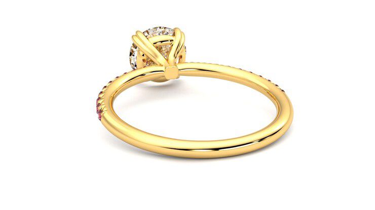 Taylor & Hart Damson Round Engagement Ring 360 degree image 16