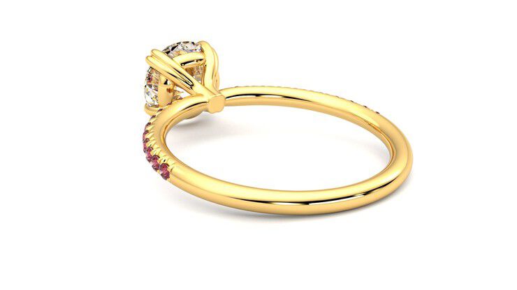 Taylor & Hart Damson Round Engagement Ring 360 degree image 17