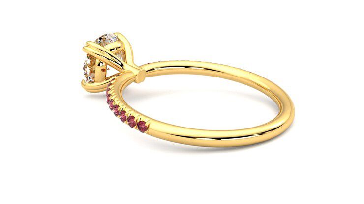 Taylor & Hart Damson Round Engagement Ring 360 degree image 18