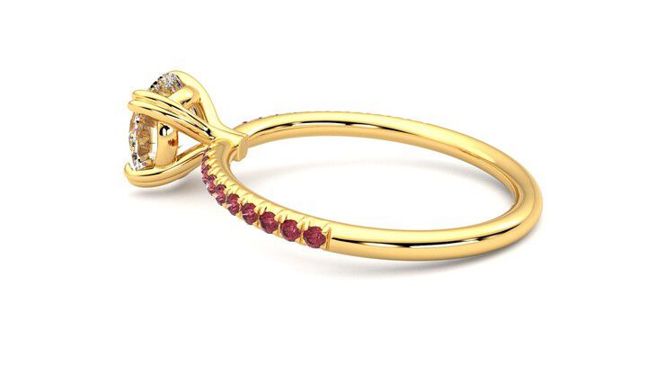 Taylor & Hart Damson Round Engagement Ring 360 degree image 19
