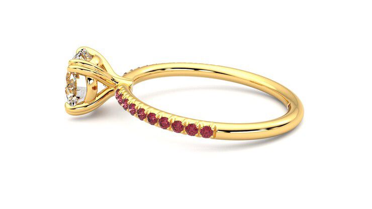 Taylor & Hart Damson Round Engagement Ring 360 degree image 20
