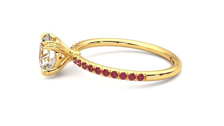 Taylor & Hart Damson Round Engagement Ring 360 degree image 21