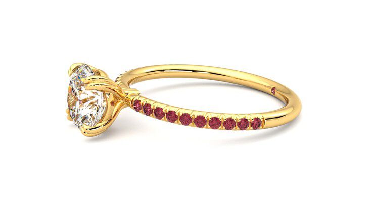 Taylor & Hart Damson Round Engagement Ring 360 degree image 22