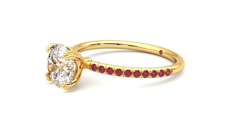 Taylor & Hart Damson Round Engagement Ring 360 degree image 23