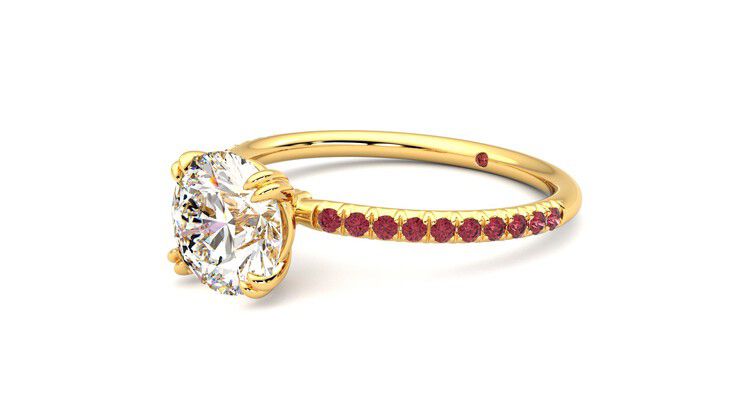 Taylor & Hart Damson Round Engagement Ring 360 degree image 24