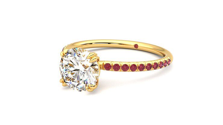 Taylor & Hart Damson Round Engagement Ring 360 degree image 25