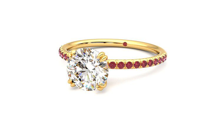 Taylor & Hart Damson Round Engagement Ring 360 degree image 26