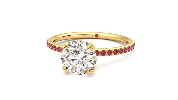 Taylor & Hart Damson Round Engagement Ring 360 degree image 27