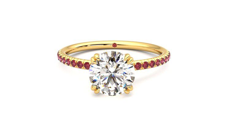 Taylor & Hart Damson Round Engagement Ring 360 degree image 29