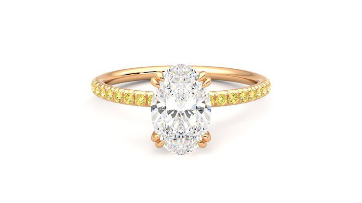 Taylor & Hart Damson Oval Engagement Ring 360 degree image 0