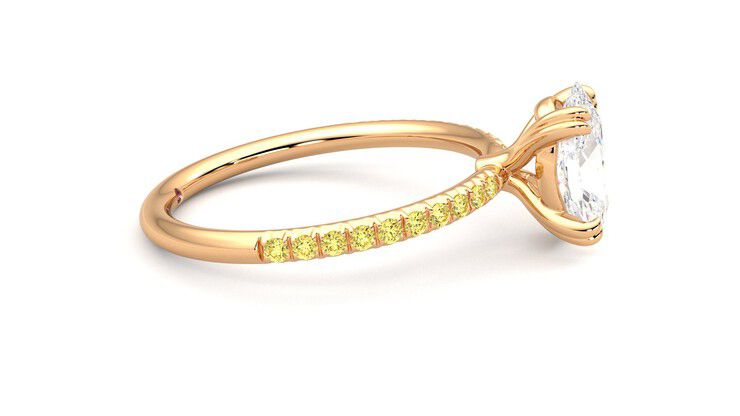 Taylor & Hart Damson Oval Engagement Ring 360 degree image 9