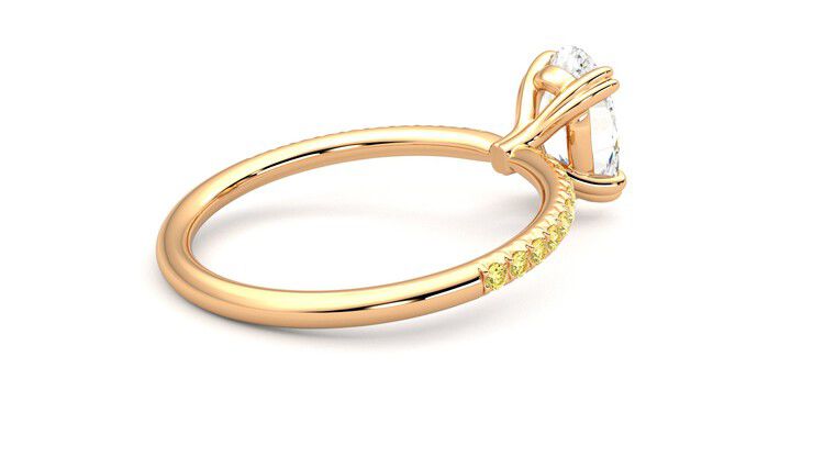 Taylor & Hart Damson Oval Engagement Ring 360 degree image 12