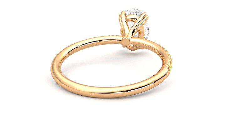 Taylor & Hart Damson Oval Engagement Ring 360 degree image 14