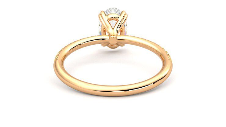 Taylor & Hart Damson Oval Engagement Ring 360 degree image 15