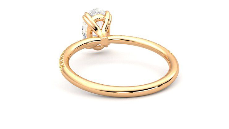 Taylor & Hart Damson Oval Engagement Ring 360 degree image 16