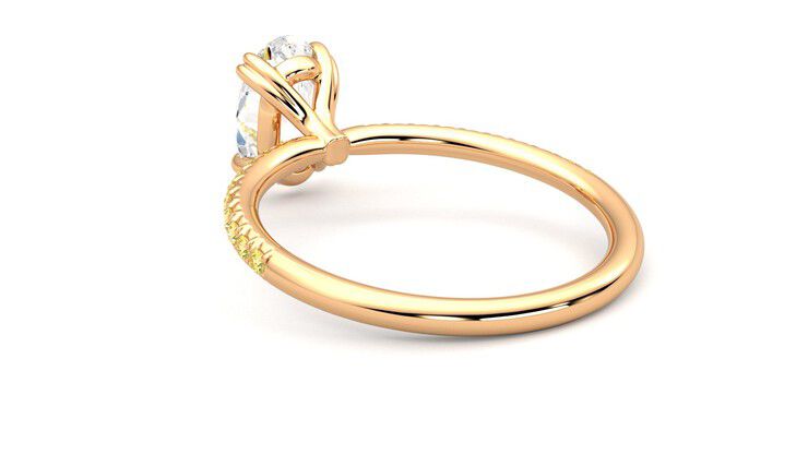 Taylor & Hart Damson Oval Engagement Ring 360 degree image 17