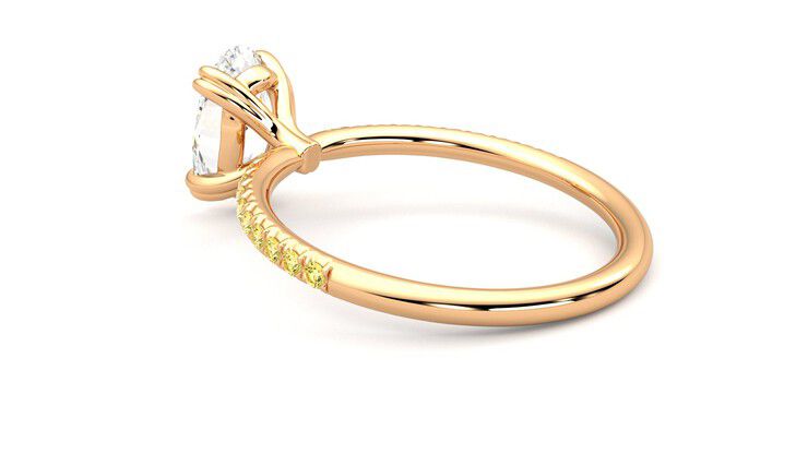 Taylor & Hart Damson Oval Engagement Ring 360 degree image 18