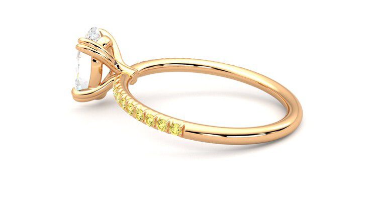 Taylor & Hart Damson Oval Engagement Ring 360 degree image 19