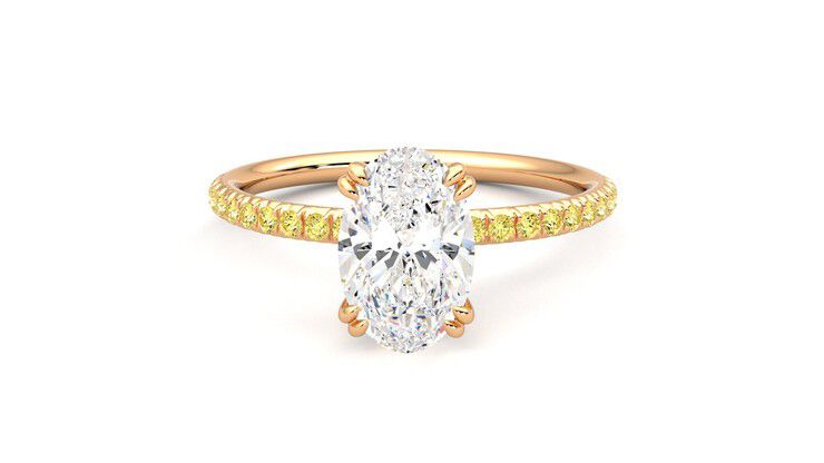 Taylor & Hart Damson Oval Engagement Ring 360 degree image 29