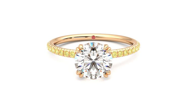 Taylor & Hart Damson Round Engagement Ring 360 degree image 0