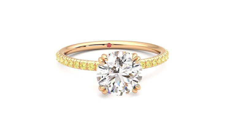 Taylor & Hart Damson Round Engagement Ring 360 degree image 2