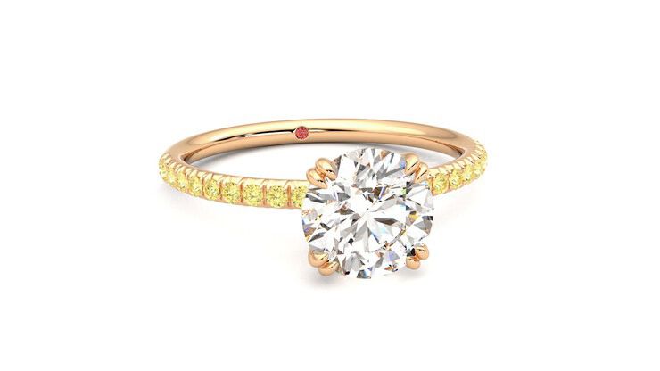 Taylor & Hart Damson Round Engagement Ring 360 degree image 3