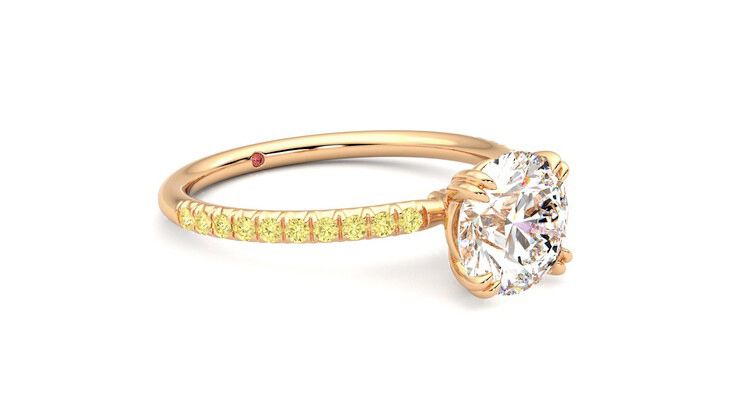 Taylor & Hart Damson Round Engagement Ring 360 degree image 6