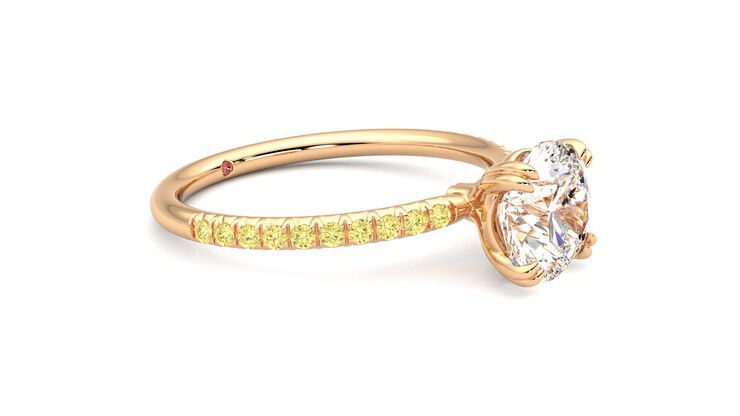 Taylor & Hart Damson Round Engagement Ring 360 degree image 7