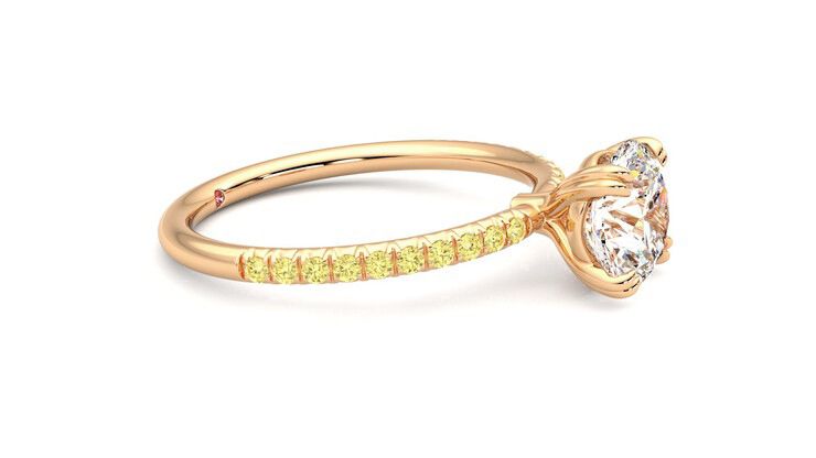 Taylor & Hart Damson Round Engagement Ring 360 degree image 8