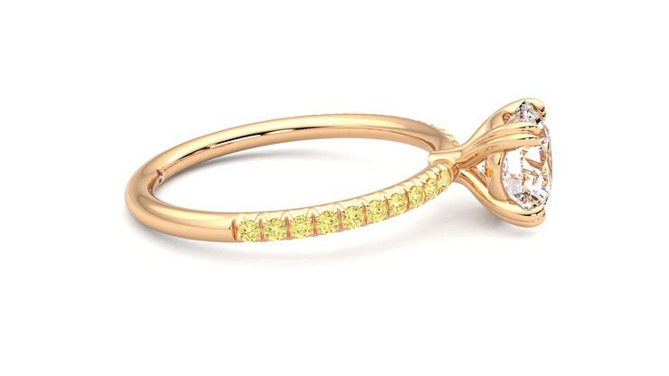 Taylor & Hart Damson Round Engagement Ring 360 degree image 9