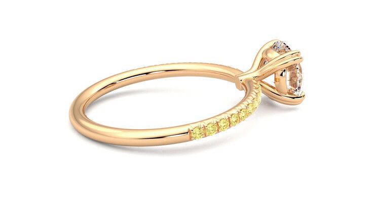 Taylor & Hart Damson Round Engagement Ring 360 degree image 11