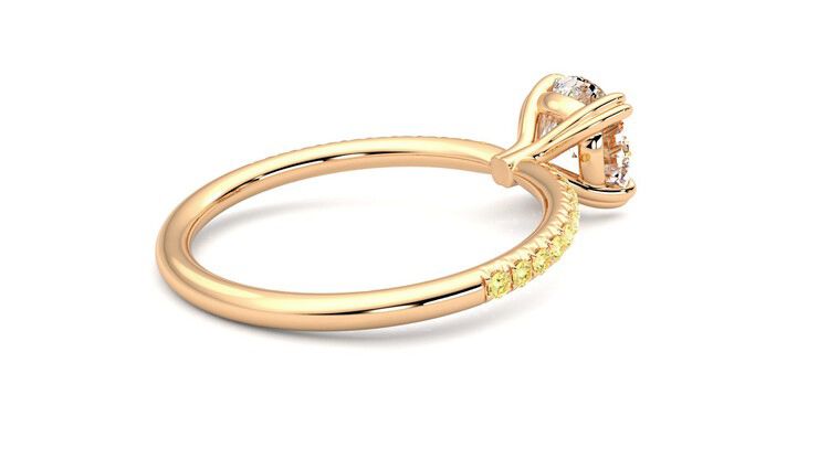 Taylor & Hart Damson Round Engagement Ring 360 degree image 12