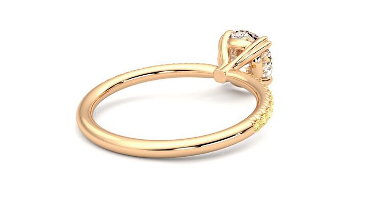 Taylor & Hart Damson Round Engagement Ring 360 degree image 13