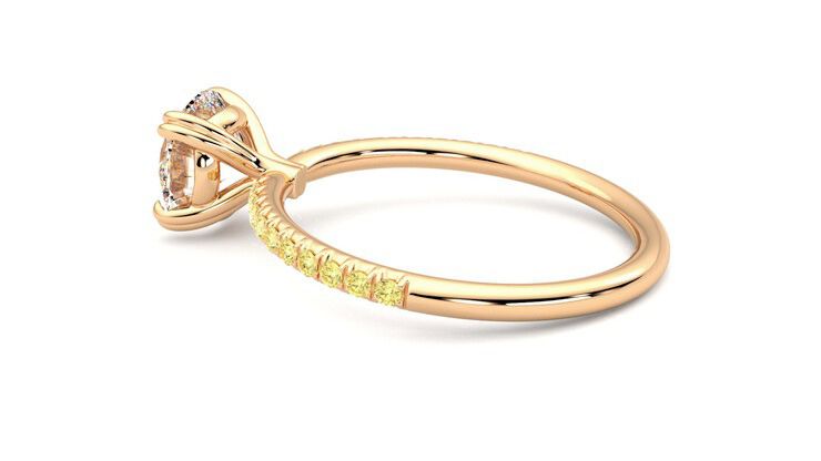 Taylor & Hart Damson Round Engagement Ring 360 degree image 19