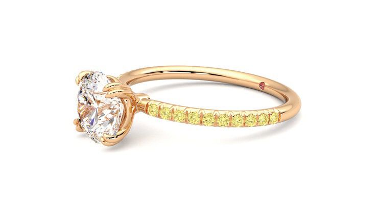 Taylor & Hart Damson Round Engagement Ring 360 degree image 23