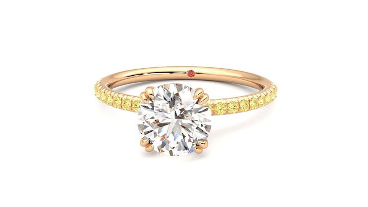 Taylor & Hart Damson Round Engagement Ring 360 degree image 28