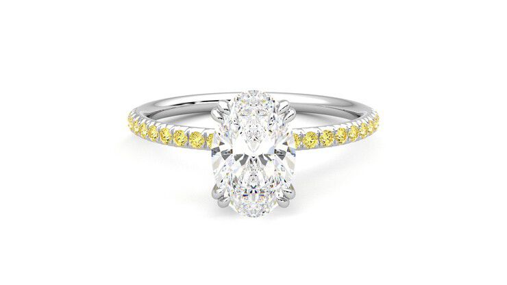Taylor & Hart Damson Oval Engagement Ring 360 degree image 0