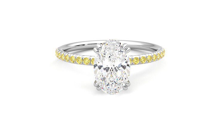 Taylor & Hart Damson Oval Engagement Ring 360 degree image 1